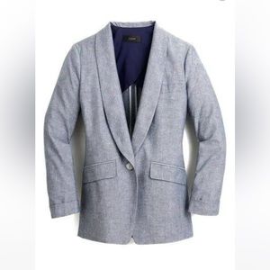 Jcrew Unstructured Linen Blend Blazer